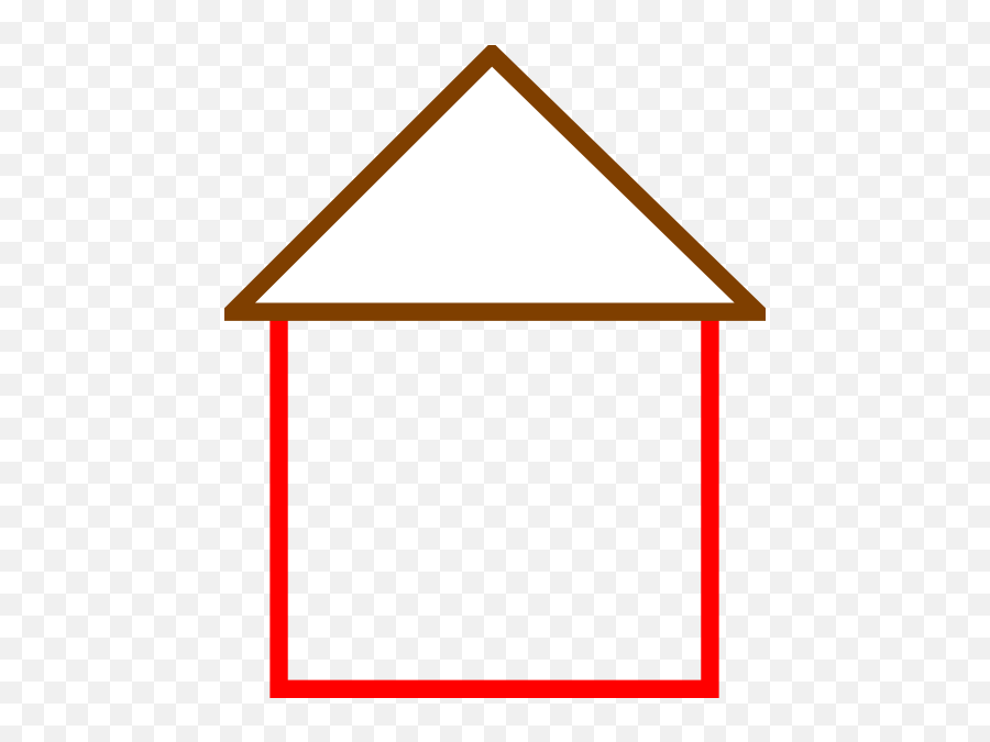 Download Hd House Clipart Triangle - Outline Of The House Clip Art Of House Outline Png,Triangle Outline Png