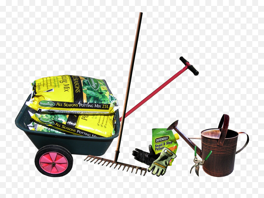 Gardening Equipment Tools Work Wheelbarrow - Gardening Carretilla De Jardinería Con Herramientas Png,Gardening Png