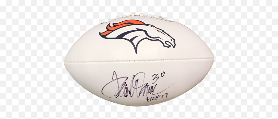 Terrell Davis Autographed Denver Broncos Logo Football W Hof 17 - Jsa Denver Broncos Png,Denver Broncos Logo Images