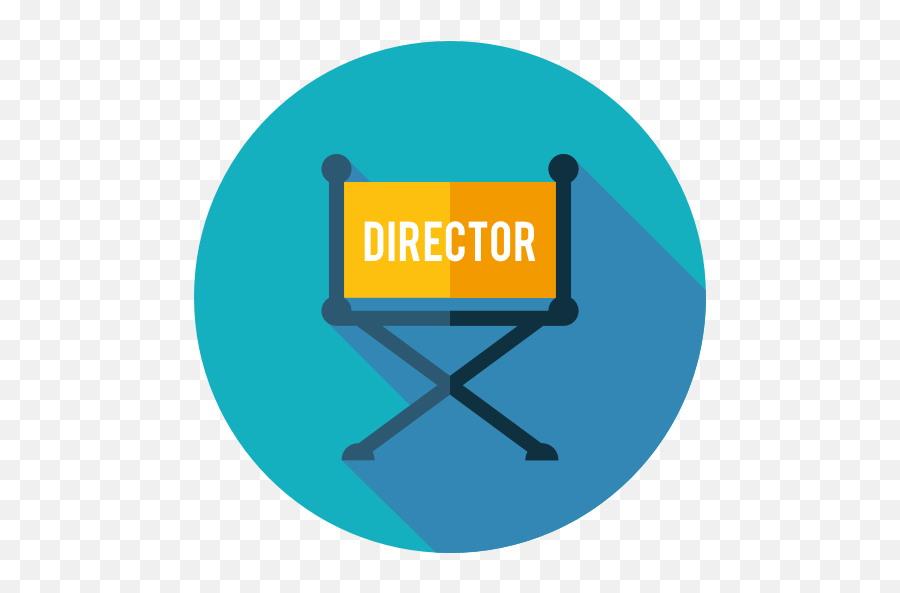 Director Chair - Free Cinema Icons Director Chair Flat Icon Png,Director Chair Png