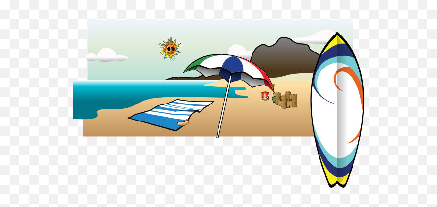 Beach Towel Clipart Images Png - Surf Board Clip Art,Beach Towel Png
