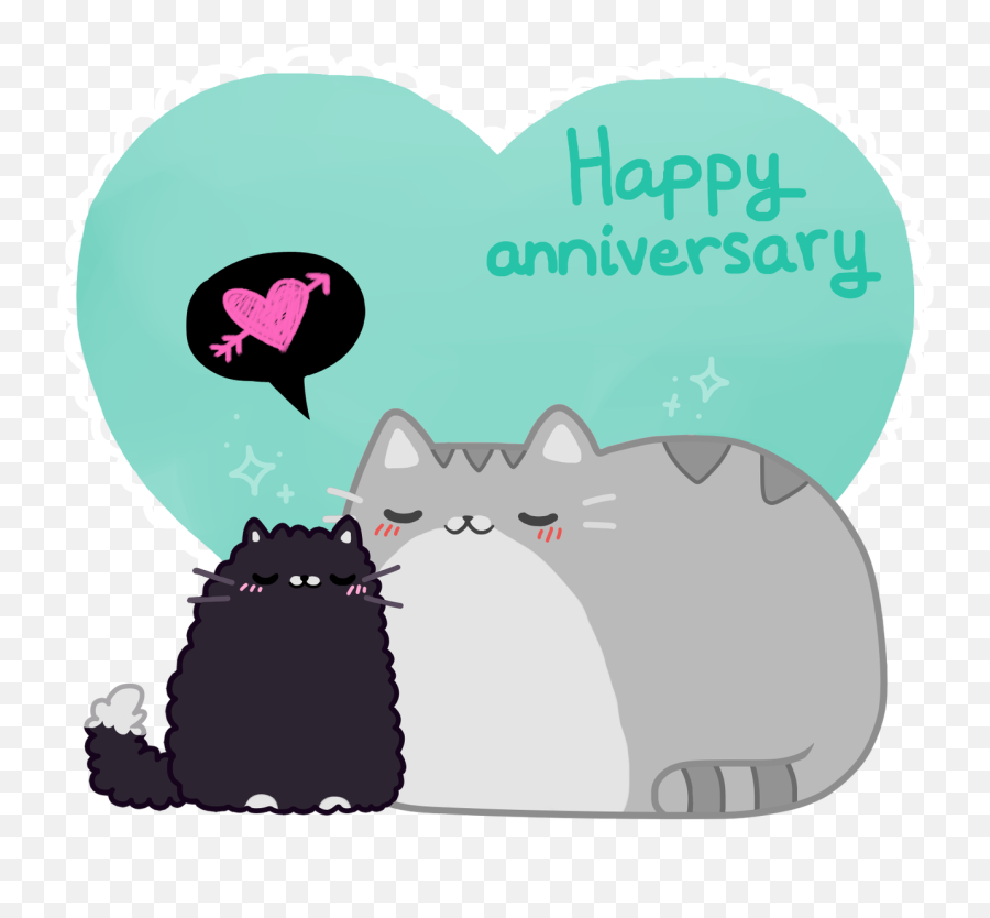 Pusheen Cat - Happy Anniversary Pusheen Png Download Happy Anniversary Pusheen,Pusheen Cat Png