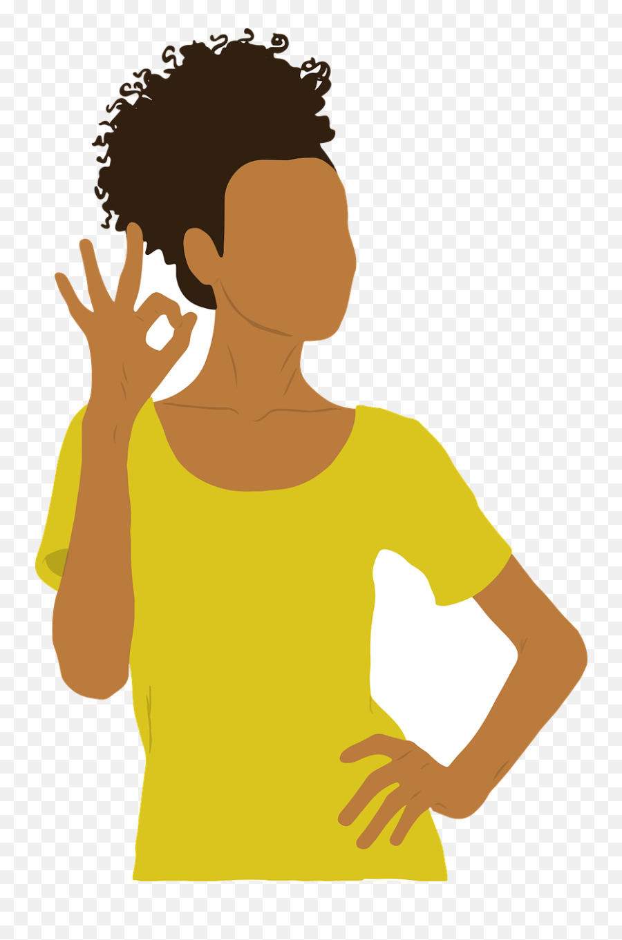 Girl Ethnic Woman - Clipart Femme Qui Dit Ok Png,Okay Png