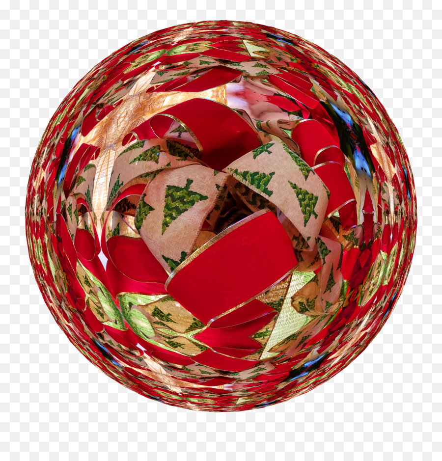 Christmas Ribbon Glass Globe Png Free - Decorative,Christmas Ribbon Transparent Background