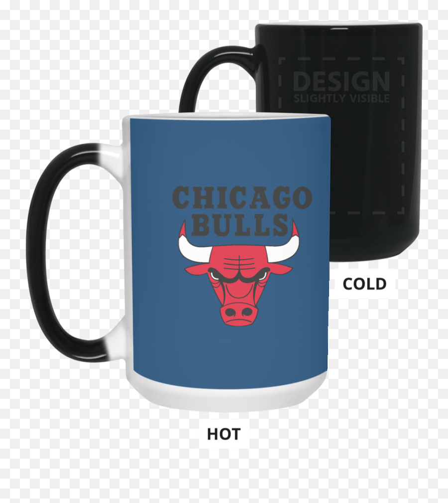 Chicago Bulls Logo Basketball Cups 15 Oz Color Changing Mug - Mug Png,Bulls Logo Png