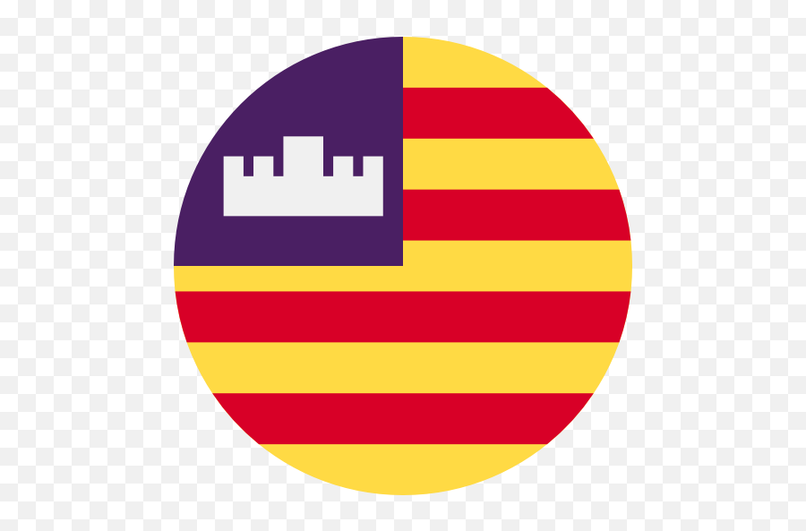 Flag Spain Flags Autonomous Mediterranean Balearic - Balearic Islands Shape Icon Png,Spain Flag Png