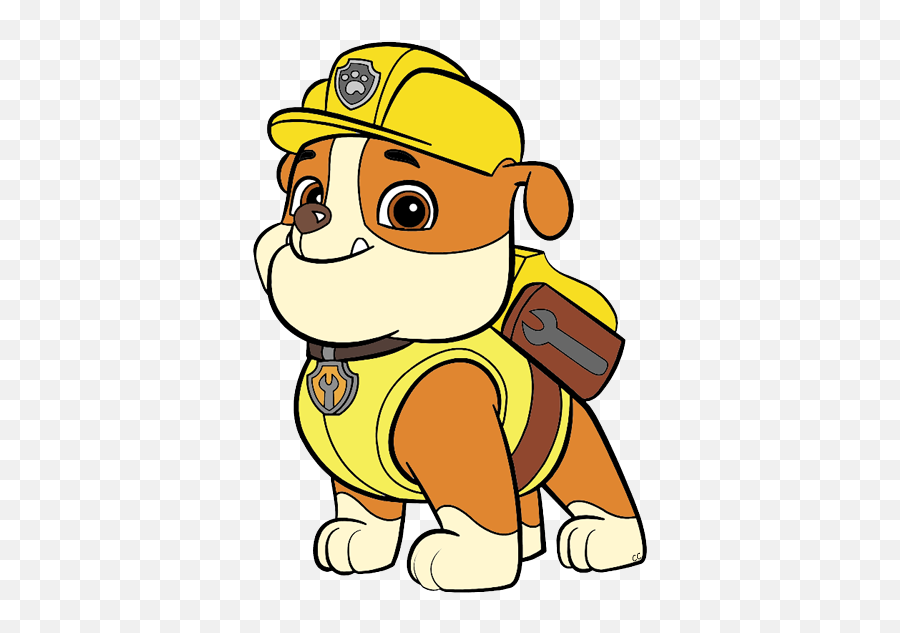 Paw Patrol Clip Art Cartoon Png - Clipartix Rubble Paw Patrol Drawing,Marshall Paw Patrol Png
