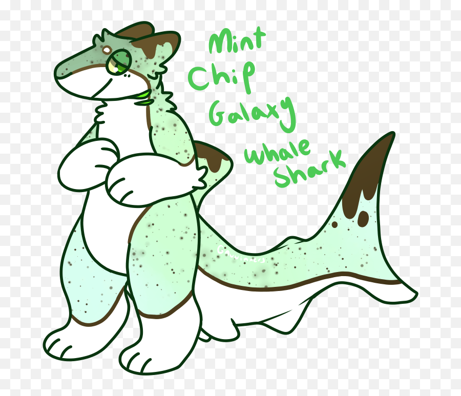 Mint Chip Galaxy Whale Shark - Adopt By Gavinners Fur Cartoon Png,Whale Shark Png