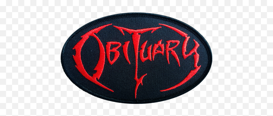 Red Oval Embroidered Patch - Cause Of Death Obituary Png,Obituary Logo