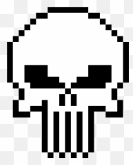 The Punisher Skull - Pixel Art Punisher Skull Png,The Punisher Png