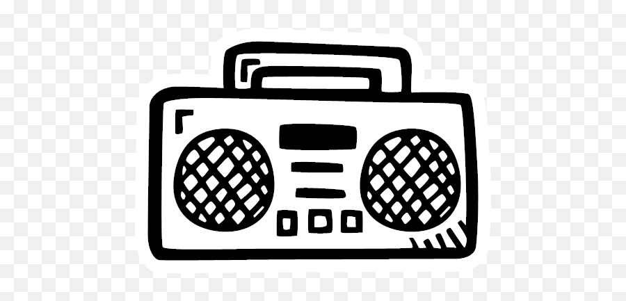 Regular Sticker Png Boombox Transparent