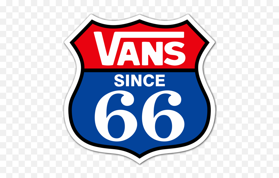 Sticker Vans Route 66 Muraldecalcom - Vertical Png,Route 66 Logo