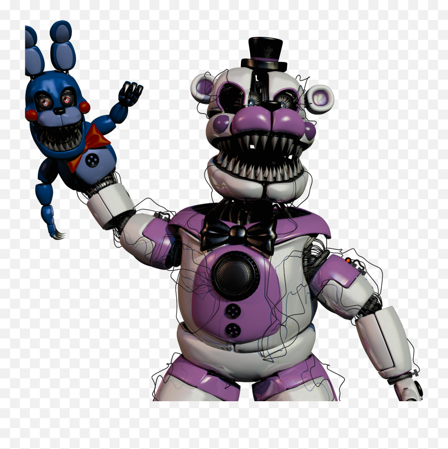 Nightmare Funtime Freddy Full Size Png Download Seekpng - Fnaf Full Body Nightmare Funtime Freddy,Funtime Freddy Transparent