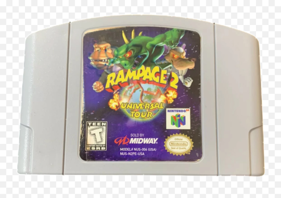 Rampage 2 Universal Tour Nintendo 64 N64 Game - N64 Png,Nintendo 64 Transparent