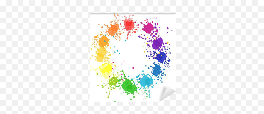 Vector Color Wheel With Flat Colors Without Transparency Wall Mural U2022 Pixers - We Live To Change Art Png,Color Wheel Transparent