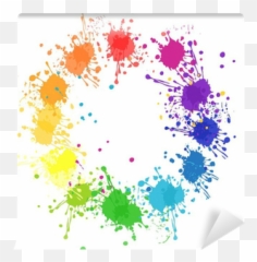 Vector Color Wheel With Flat Colors Without Transparency Wall Mural U2022 Pixers - We Live To Change Art Png,Color Wheel Transparent