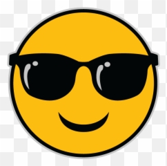 The Sunglasses Emoji - Emoji Sun With Sunglasses Png,Sunglasses Emoji Transparent
