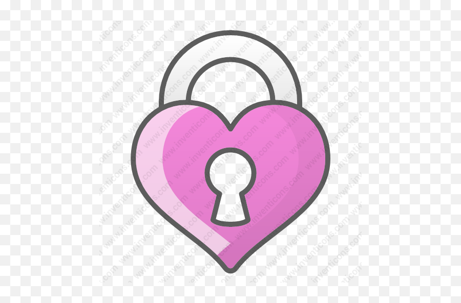 Download Lock Heart Love Vector Icon Inventicons - Girly Png,Love Pink Icon