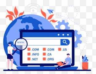 Register Domain Name With Free Dns Management And Email - Page Vector png