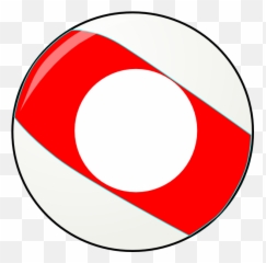 Red Stripe Billiard Ball Clip Art - Brixton png