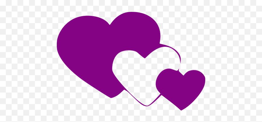 Purple Heart 2 Icon - Free Purple Heart Icons Orange Heart Icon Png,Love Icon Gif