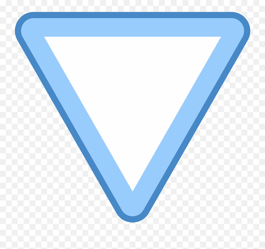 The Icon Is An Upside Down Equilateral Triangle - Sign Vertical Png,Triangles Icon