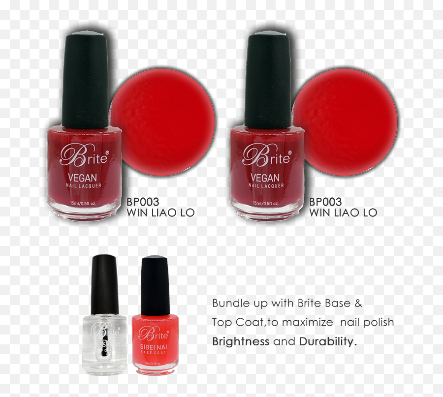 Brite Vegan Nail Polish Huat Bundle U2013 Pnc Singapore - Nail Polish Png,Nail Polish Png