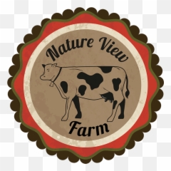 Farm Logo Design For Nature View - Cow Png