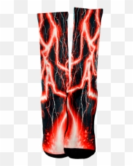Red Lightning Socks - Illustration png