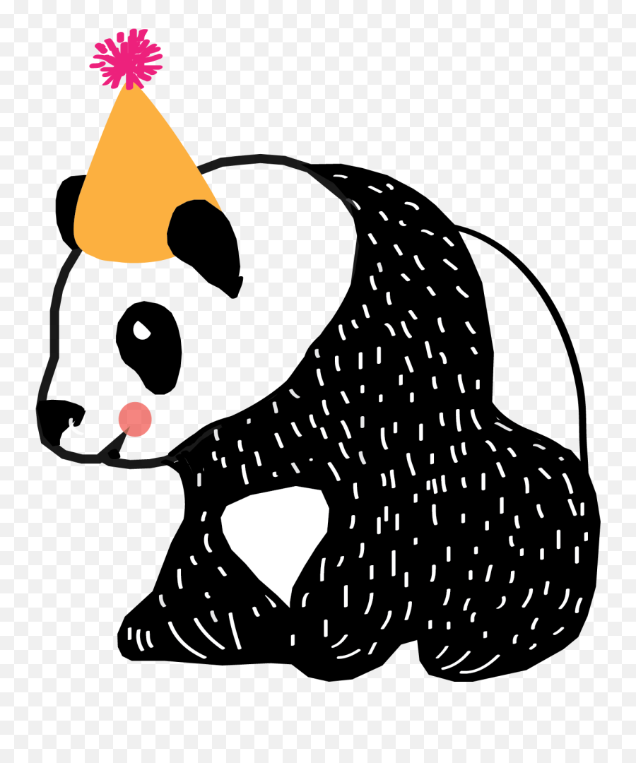 Party Hats Png - The Envelopes Were Addressed With A Fun Panda With Birthday Hat,Party Hat Png