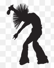 Silhouette Hair Microphone Band Rocker Singer - Public Mic Rocker Silhouette Png,Rocker Png