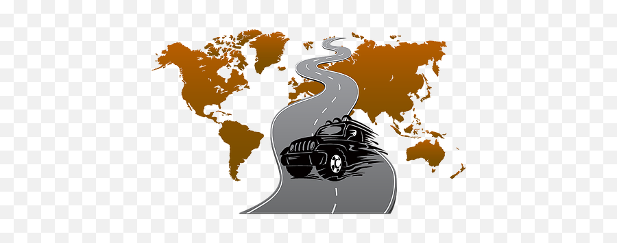 Driven To Explore - Vector Map Of The World Png,Globe Png