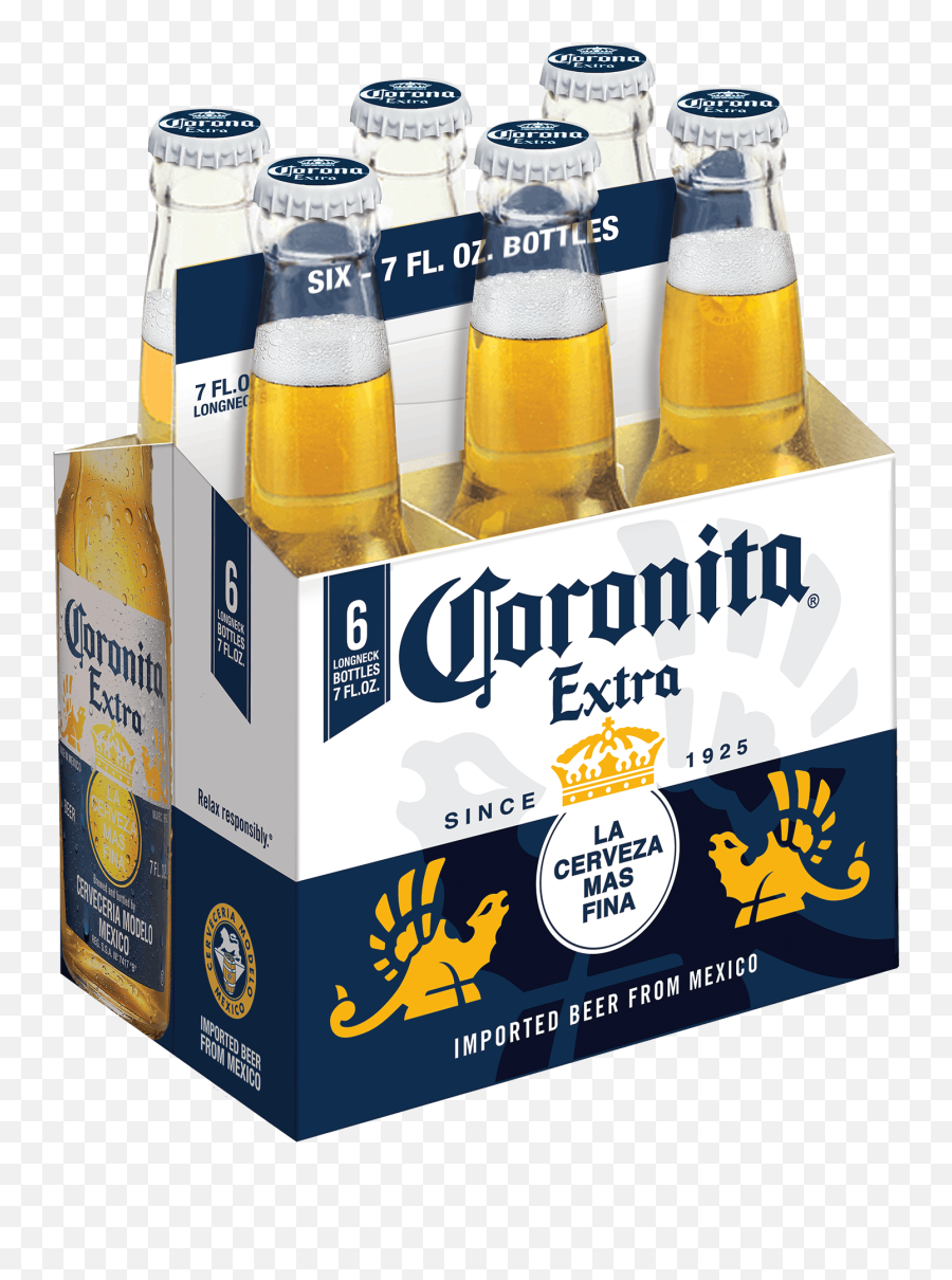 Corona Extra 6 Pack 7 Oz Bottle - Corona Beer 6 Pack Png,Modelo Beer Logo