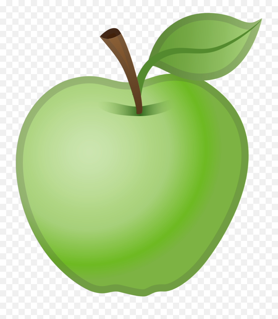 Green Apple Icon - Apple With Leaf Emoji Png,Apple Icon Png