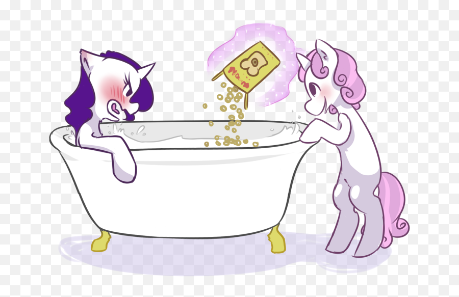 1156096 - Artistcups Bath Cereal Derpibooru Exclusive Cartoon Png,Bathtub Transparent Background