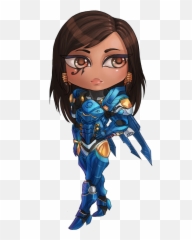 Download Overwatch Fictional Character - Pharah Chibi Png Character,Pharah Transparent