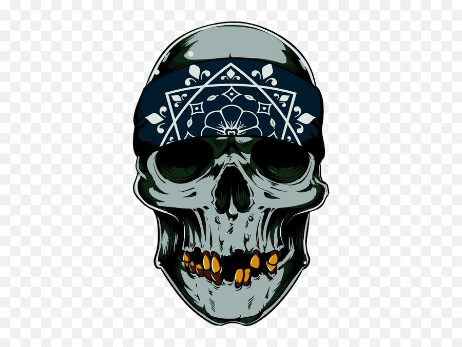 Download Kerchief Skull Tattoo T - Shirt Human Symbolism Imagenes De Calaveras Con Paliacate Png,Skull Tattoo Png