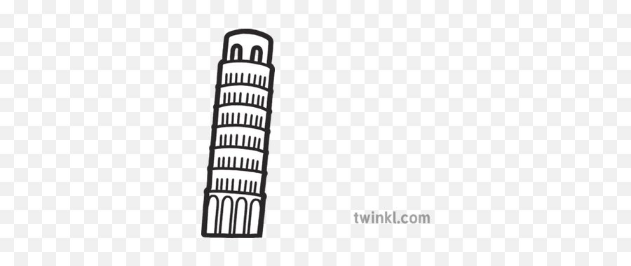 Leaning Tower Of Pisa Map Icon Landmark - Leaning Tower Of Pisa Clipart Black And White Png,Leaning Tower Of Pisa Png