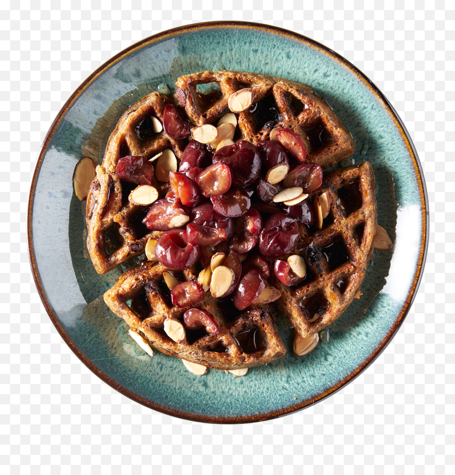 Download Cherry Waffle Plate - Waffle Png,Waffle Png