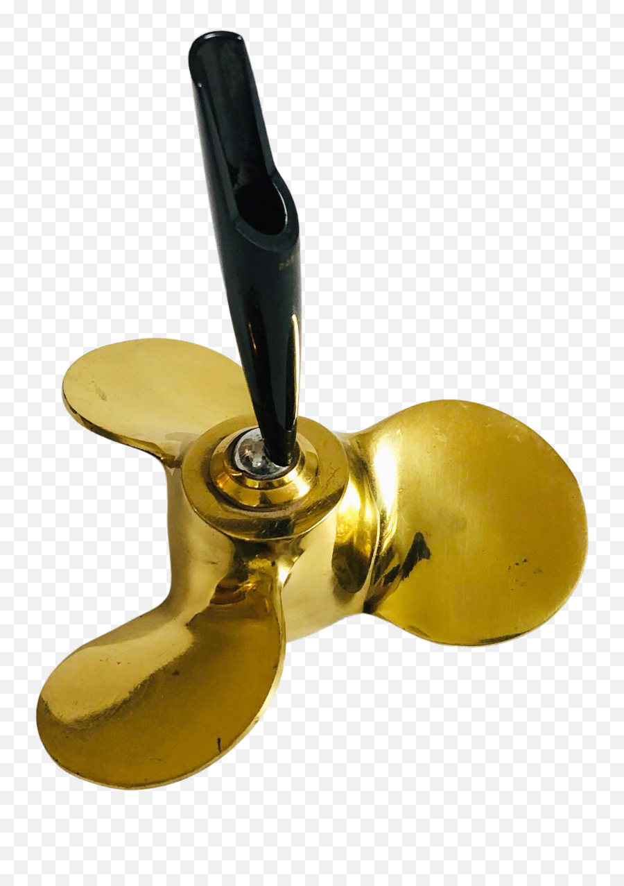 Vintage Brass Propeller Pen Holder - Propeller Png,Propeller Hat Png