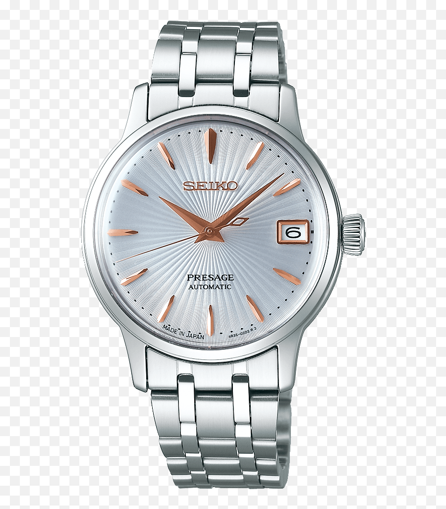 Ladies Seiko Presage Cocktail Time U2013 White Dial Gold Hands - Seiko Presage Women Png,Watch Hands Png
