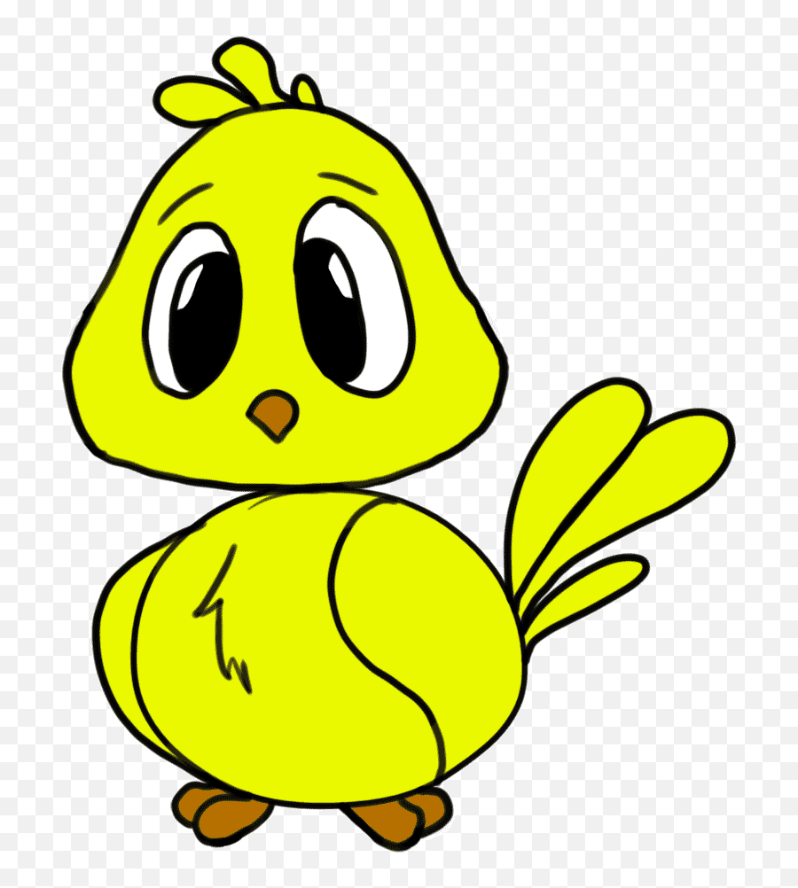 Sad Chicken Cartoon Png Clipart - Full Size Clipart Cartoon Character Easy Drawings,Chicken Little Png