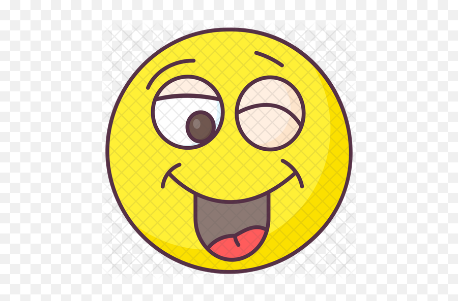 Cheeky Wink Emoji Icon Of Colored - Louvre Png,Wink Emoji Transparent