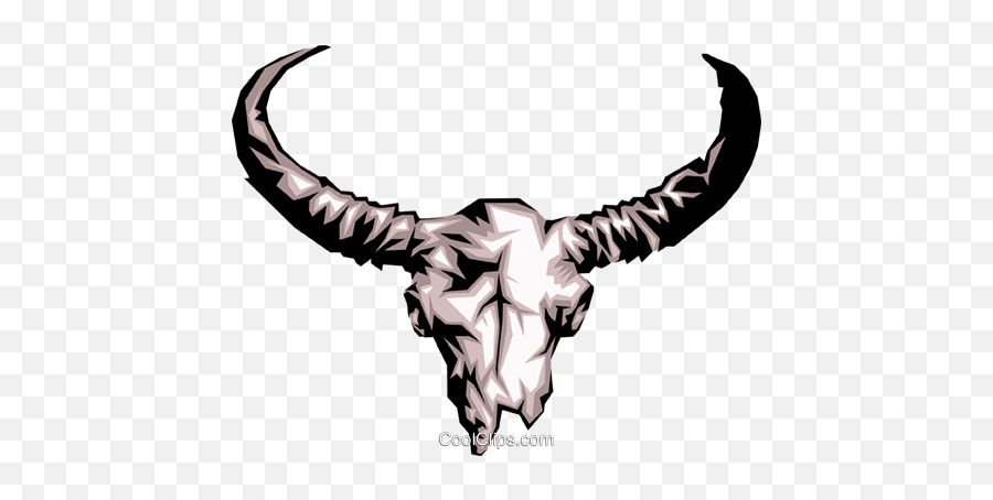 Cow Skull With Horns Royalty Free - Clip Art Png,Cow Skull Png