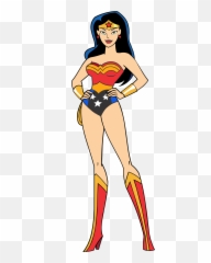 Blonde Wonder Woman - Cartoon Drawing png