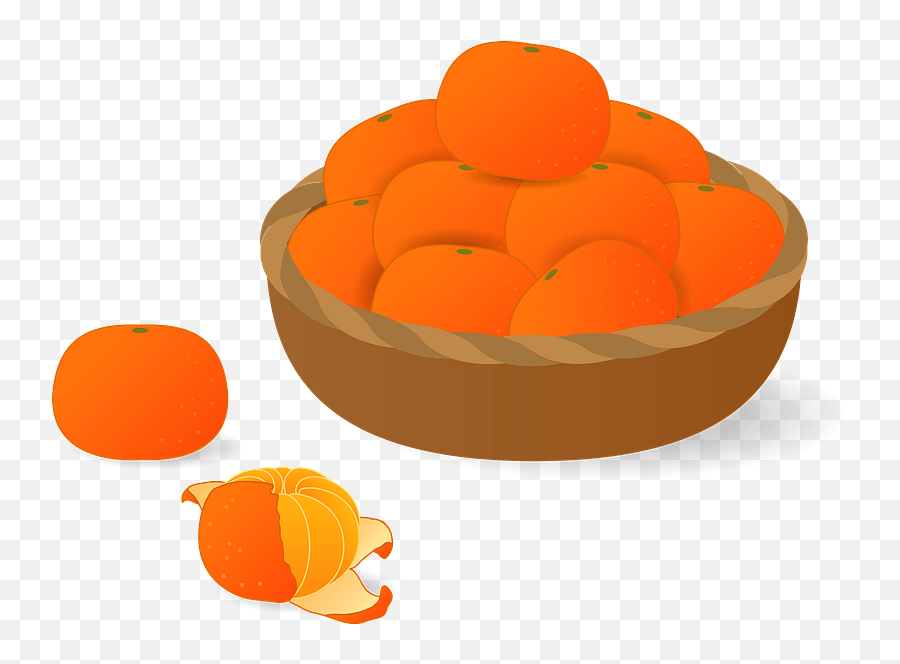 Basket Of Mikan Fruit - Japanese Citrus Clipart Free Png,Citrus Png