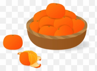Basket Of Mikan Fruit - Japanese Citrus Clipart Free Png,Citrus Png