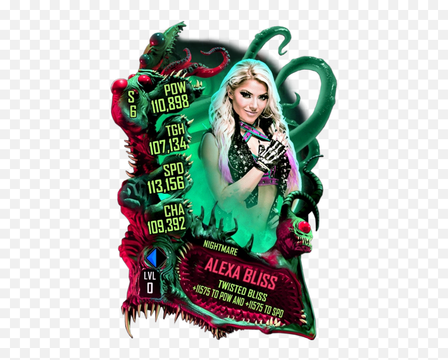 Alexa Bliss - Wwe Supercard Season 2 Debut Wwe Supercard Wwe Supercard Nightmare Cards Png,Alexa Bliss Png