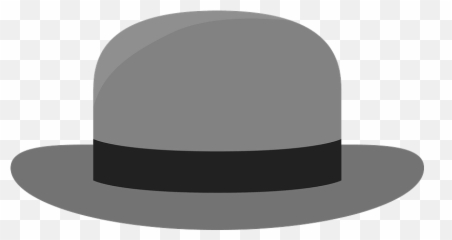 Gray Felt Hat Clipart Free Download Transparent Png - Bowler Clipart