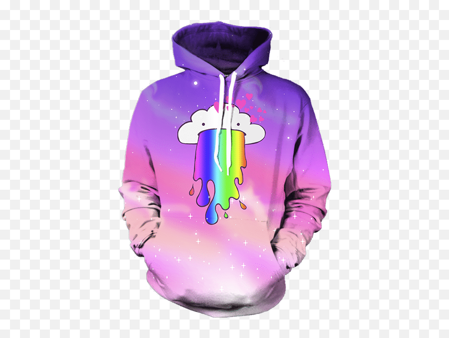 Rainbow Cloud Hoodie - Getonfleek California Republic Hoodie Png,Rainbow Cloud Png
